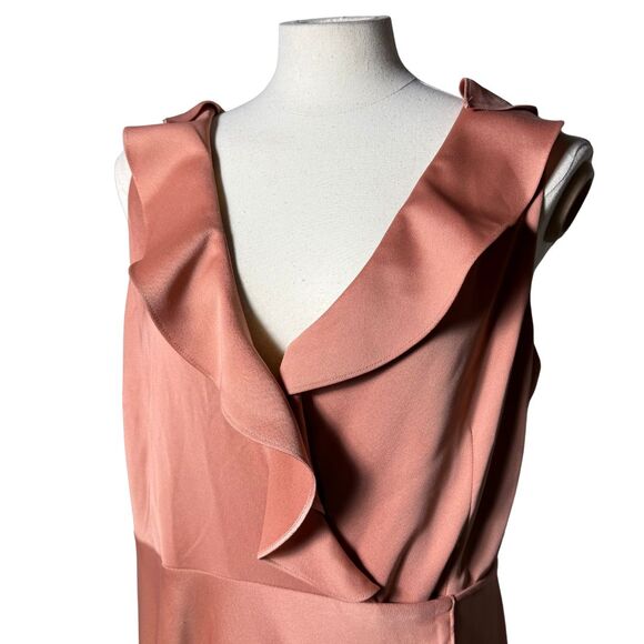 Anthropologie x BHLDN Sachin & Babi Tansy Satin Maxi Dress Sedona Sunset Sz 16 - Picture 3 of 16